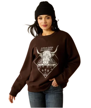 Women's Ariat Taurus Oversized Crew Sweatshirt